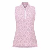PING Penola Sleeveless Polo Shirt Fuchsia Foliage image
