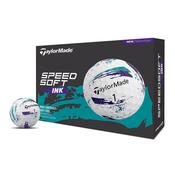 TaylorMade Speed Soft Ink Purple/Teal Golf Balls image