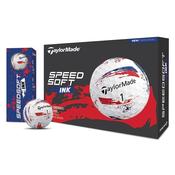 TaylorMade Speed Soft Ink Red/Blue Golf Balls image