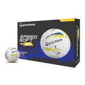 TaylorMade Speed Soft Ink Yellow/Blue Golf Balls image