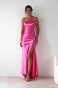Celinee Satin Maxi Gown | Hot Pink image