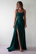 Cindy Pleated Bodice Gown | Emerald Green image
