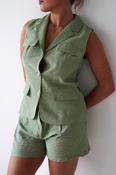 Polly Waistcoat and Shorts Set | Green