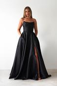 Pepper Strapless A-Line Maxi Gown | Black