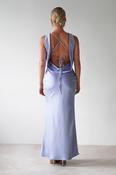 Alanna Soft Matte Satin Maxi Dress | Periwinkle Blue image