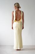 Alanna Soft Matte Satin Maxi Dress | Yellow image