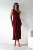 Georgia Mesh Midaxi Dress | Wine