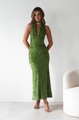 Grayson Floral Jacquard Maxi Dress | Green