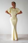 Olivia Soft Matte Satin Maxi Dress | Yellow image
