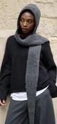 Grey Hooded Scarf image