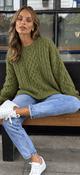 Khaki Cable Jumper image