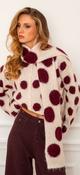 Burgundy Dot Knit Set image