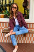 Burgundy Polka Jacket image
