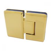 180 Degree Glass To Glass Shower Hinge - Polished Brass