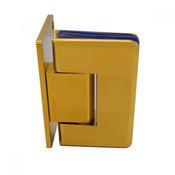 Single Wing Wall To Glass Shower Hinge - Polished Brass