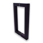 150mm Door Handle 19mm Square Tube Matt Black image
