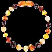 Children’s Genuine Multicolour Baroque Baltic Amber Healing Anklet or Bracelet