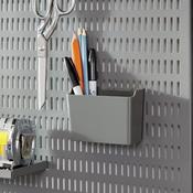 Tall Pegboard Bin Matte grey