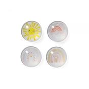 Rainbow Magnet Set- 4 pieces -plastic/glass