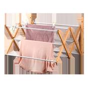Foldable Wall Mounted Clothes Dryer Bamboo and Metal Clothes Line