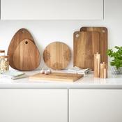Cutting /Serving Acacia Board With Oriental Print-Round &amp; Rectangle