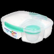 2L Triple Split Lunchbox TO GO with Yogurt Pot-Teal