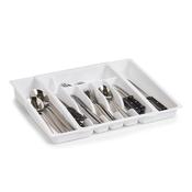 Cutlery Box, Extendable, Plastic, White