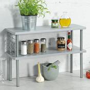 Kitchen Shelf With 2 Levels Grey