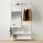Hallway Solution- Basic with Angled Shelf &amp; Mirror- W: 1253 mm