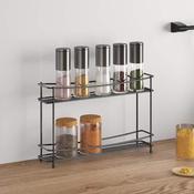 2 Tier Spice Rack - Matt Black