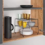 Set Of 2 Stackable Shelves - Lava - Matt Black