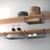Undershelf Basket Lava - 40cm - Matt Black