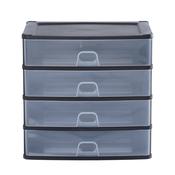 Wham® Organise Drawers Large 4S Black/Clear