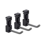 Track hook Matte grey, pkg/3