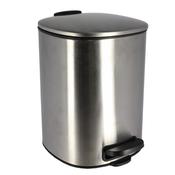 Suared Metal Dustpan- Soft Close Lid -Chrome-5L