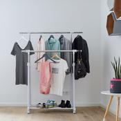 Rolling Clothes Rack on Casters- XXL