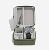 Green Canvas Watch &amp; Jewellery Box