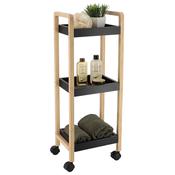 Bamboo &amp; MDF Trolley with 3 shelves