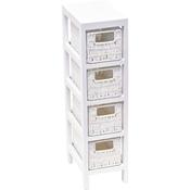 Slim White Furniture with 4 baskets