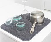 Microfibre Dish Drying Mat, 47 X 40 CM - Dark Grey