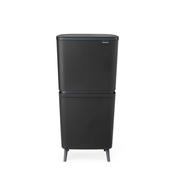 SortUp Recycle Bin Hi- 10+10+25L- Dark Grey image