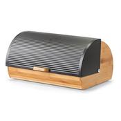 Bread Bin, Bamboo/Metal - Black