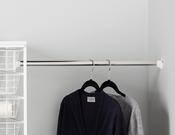 Closet Rod Holder Frame-Wall White: Pair
