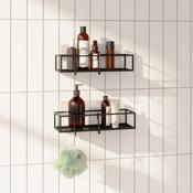 Cubiko Adhesive Shower Bins, Set of 2 image