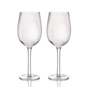 BarCraft Set of 2 Ridged Wine Glasses image