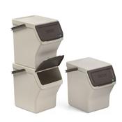 Easy Waste - Set 3 Modular Recycling Bin 20L Ecohome