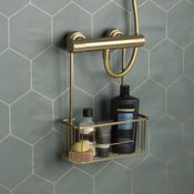 One Tier Shower Caddy Aluminium Gold image