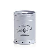Onions Storage Container, Metal - Grey