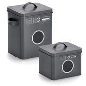 Washing Tablets/Powder Box, Metal - Anthracite - Various Sizes