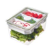 Fresh Large Tall Produce Storage Bin with 3 Movable Dividers